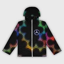 Женская ветровка Mercedes - neon pattern
