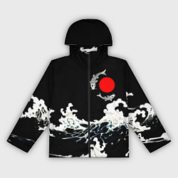 Женская ветровка Волны и рыбки