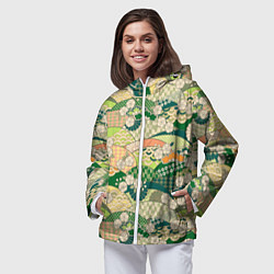 Ветровка с капюшоном женская Green fields, цвет: 3D-белый — фото 2