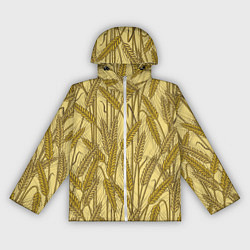 Женская ветровка Винтажные колоски пшеницы
