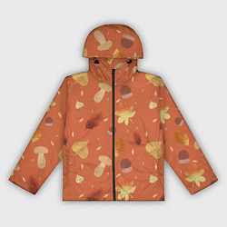 Ветровка с капюшоном женская Осень в лесу, цвет: 3D-черный