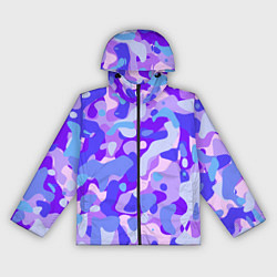 Ветровка с капюшоном женская Ультрафиолетовая абстракция, цвет: 3D-черный