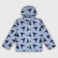 Ветровка с капюшоном женская Эстетика Новогодние олени, цвет: 3D-белый