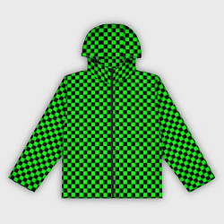 Женская ветровка Зелёная шахматка - паттерн