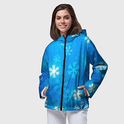 Ветровка с капюшоном женская Зима 2023, цвет: 3D-черный — фото 2