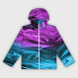 Женская ветровка Синий с фиолетовым размытый абстрактный узор