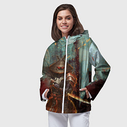 Ветровка с капюшоном женская Кодзуки, цвет: 3D-белый — фото 2