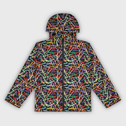 Женская ветровка Палочки разноцветные