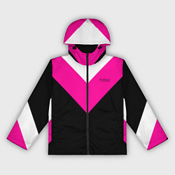 Женская ветровка FIRM черный с розовой вставкой