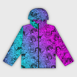 Женская ветровка Ахегао девушки градиент