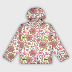 Женская ветровка Фламинго и лотосы