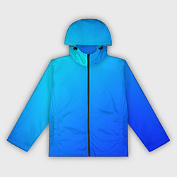 Женская ветровка Голубо-бирюзовый градиент