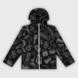 Ветровка с капюшоном женская Nirvana crash guitar black, цвет: 3D-белый
