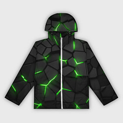 Ветровка с капюшоном женская Green neon steel, цвет: 3D-белый