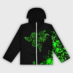 Ветровка с капюшоном женская Razer брызги, цвет: 3D-белый