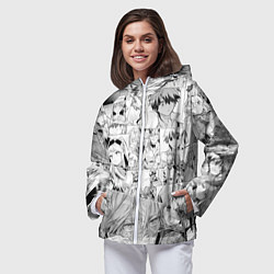 Ветровка с капюшоном женская Переродившись в другом мире я создам легенду о сил, цвет: 3D-белый — фото 2