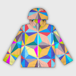 Женская ветровка Полностью разноцветный ромбический паттерн