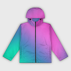Женская ветровка Розовый с бирюзовым и синим градиент