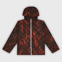 Ветровка с капюшоном женская Лава и камни, цвет: 3D-белый