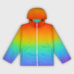 Ветровка с капюшоном женская Я радуга, цвет: 3D-белый