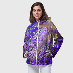 Ветровка с капюшоном женская Calligraphic Japan, цвет: 3D-белый — фото 2