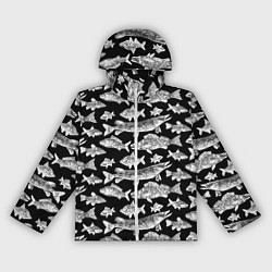 Женская ветровка Городской паттерн о рыбалке