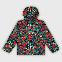 Женская ветровка Ирезуми Японские маски