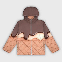 Женская ветровка Растаявший шоколад - вафельное мороженое