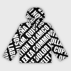 Женская ветровка Крупный рубленый текст Lorem Ipsum каллиграфия на