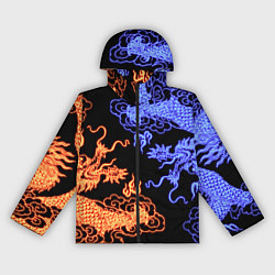 Женская ветровка Парящие неоновые драконы
