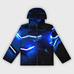 Женская ветровка Металлические соты с синей подсветкой