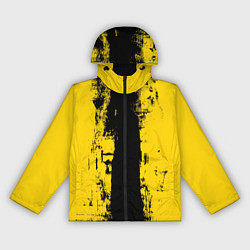 Женская ветровка Вертикальная черно-желтая полоса Cyberpunk 2077