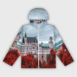 Женская ветровка Замок в горах и красный лес