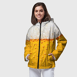 Ветровка с капюшоном женская Пенное, цвет: 3D-черный — фото 2