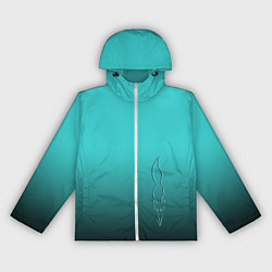 Женская ветровка Силуэт лисы на градиентном фоне