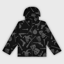 Женская ветровка Маски Джокера и оружие