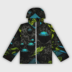 Женская ветровка Зеленые абстрактные листья