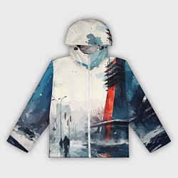 Женская ветровка Наш город - коллекция Бело-сине-красный - Хуф и Ся