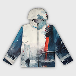 Женская ветровка Наш город - коллекция Бело-сине-красный - Хуф и Ся