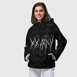 Ветровка с капюшоном женская Испорченный Текст, цвет: 3D-черный — фото 2