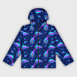 Женская ветровка Subnautica паттерн с рыбами