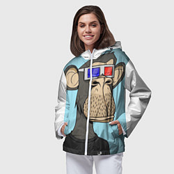 Ветровка с капюшоном женская NFT, цвет: 3D-белый — фото 2