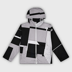 Женская ветровка Белые и чёрные кубы в геометрии
