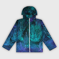 Женская ветровка Абстракция: неоновые огни подводного мира