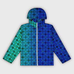 Женская ветровка Сине-зеленый геометрический узор