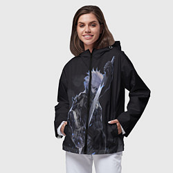 Ветровка с капюшоном женская Metal Gear Rising - В дыму, цвет: 3D-черный — фото 2