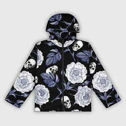 Женская ветровка Черепа с розами