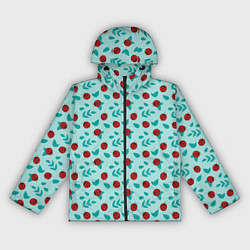 Женская ветровка Паттерн листья и божьи коровки