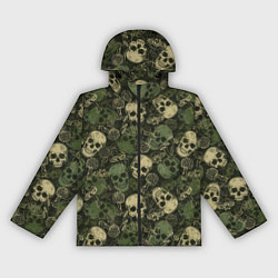 Женская ветровка Камуфляж с черепами и грибами