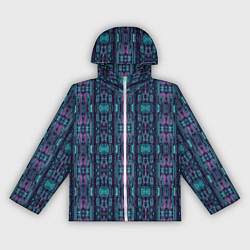 Ветровка с капюшоном женская Розово-фиолетовый киберпанк, цвет: 3D-белый